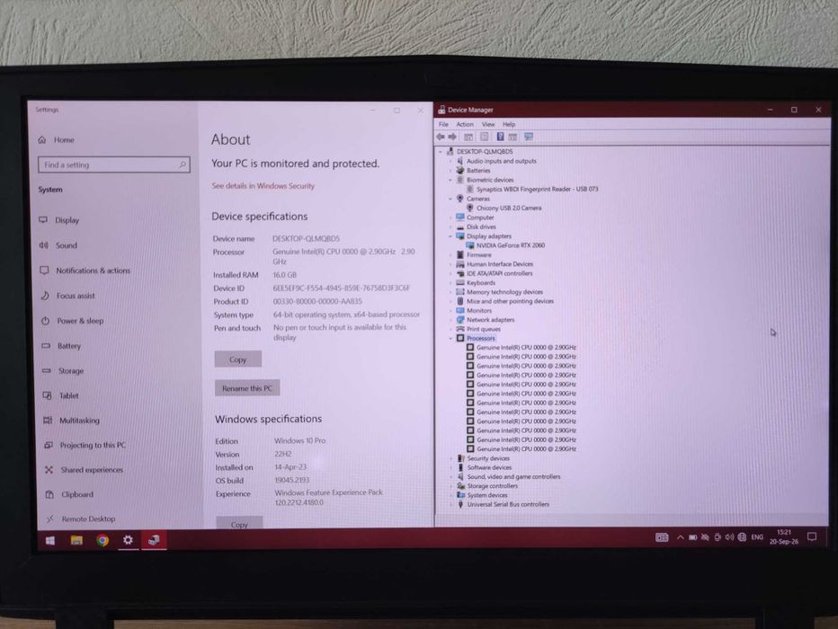 Ноутбук Clevo P750DM2-G / QH8H (i7 8700 ES) / RTX 2060 6GB / 16GB RAM / NO SSD / 1080p 60Hz / 230W