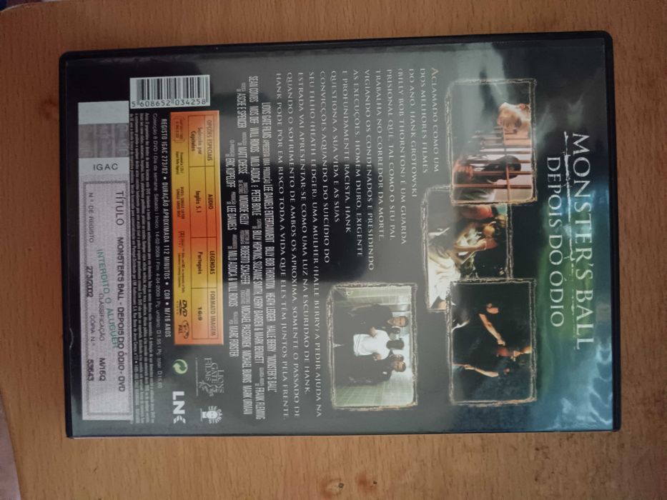 filme dvd original . monsters ball - depois do ódio