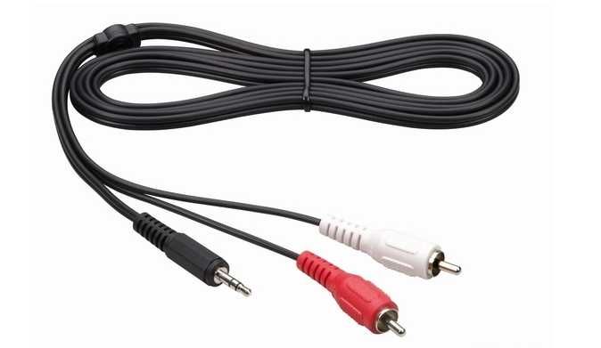 Kabel przewód audio Mini JACK 3,5mm wtyczka - 2x Cinch RCA 140cm