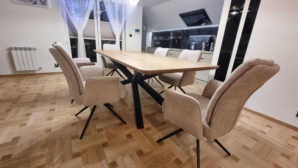 Stół stolik rozkładany lite drewno dąb na wymiar oflis PRODUCENT