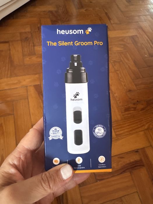 Máquina de Cortar Unhas para Cães e Gatos Heusom Silent Groom Pro (Silenciosa e Recarregável)