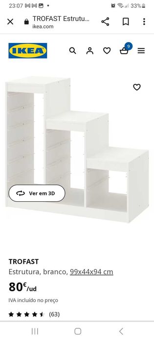 Comoda para arrumação - Como nova!