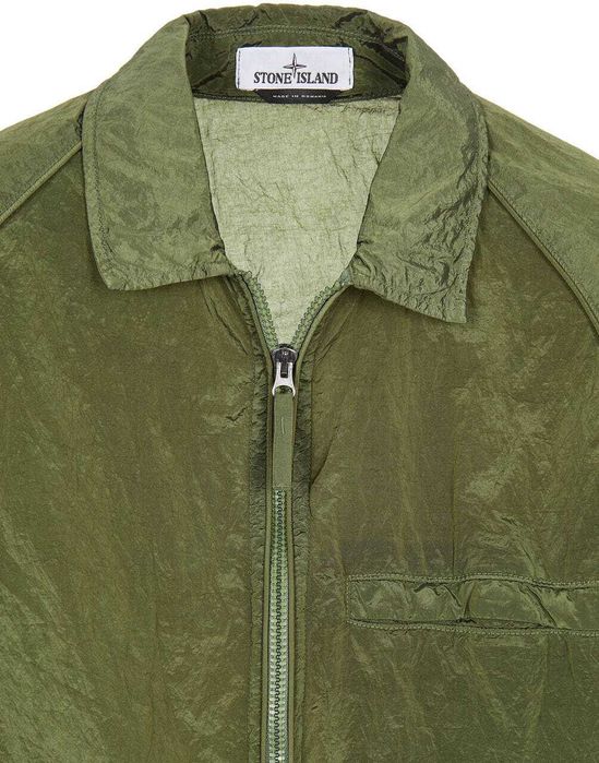 Сорочка STONE ISLAND 12321 Garment-Dyed Nylon Metal Overshirt Olive