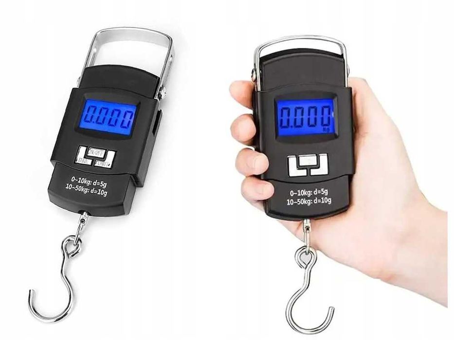 WAGA WĘDKARSKA HAKOWA BAGAŻOWA Podróżna Wisząca Elektroniczna LCD 50kg