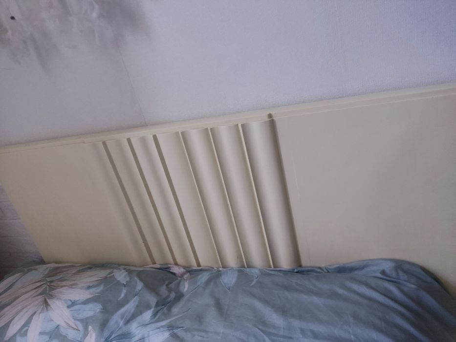 Cama de casal em madeira com estrado, Art Deco