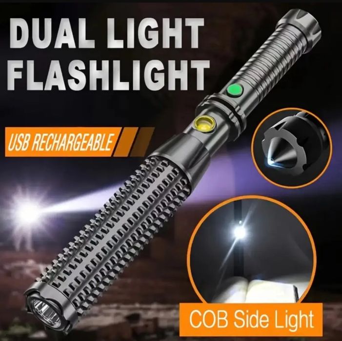 Ліхтар світлодіодний + COB, акумуляторний USB