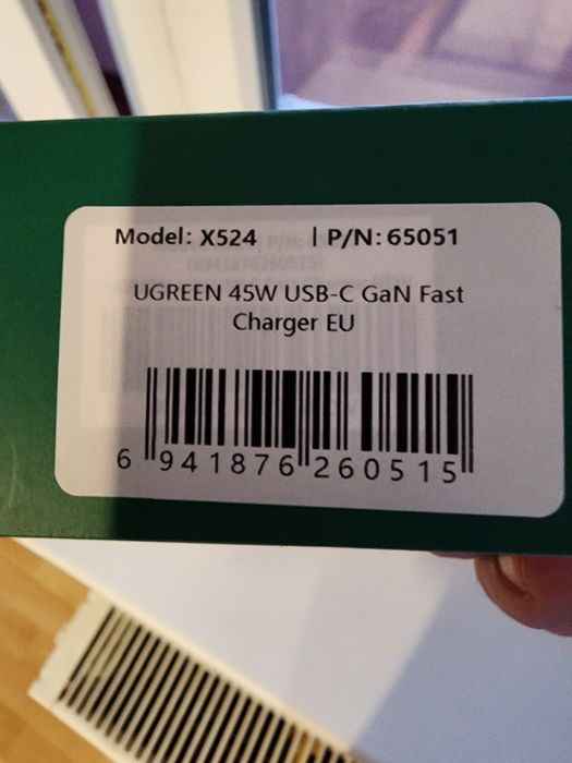 Супершвидка зарядка Ugreen 45W USB-C GaN SFC 2.0