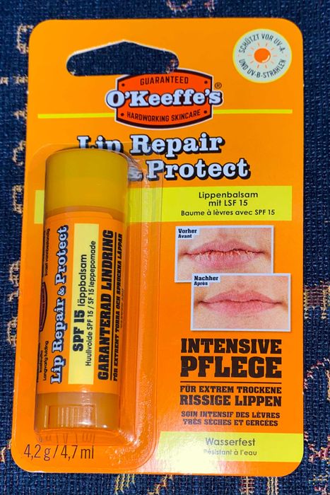 O'KEEFFE'S Balsam do ust- na popękane usta Ochrona z Niemiec SUPER