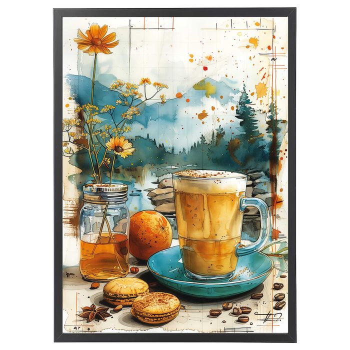 plakat, plakat kawa, obraz do kuchni, kawa obraz na ścianę, obraz