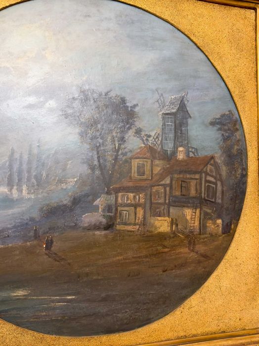 Pintura moinho Bretanha século XIX | Romantismo