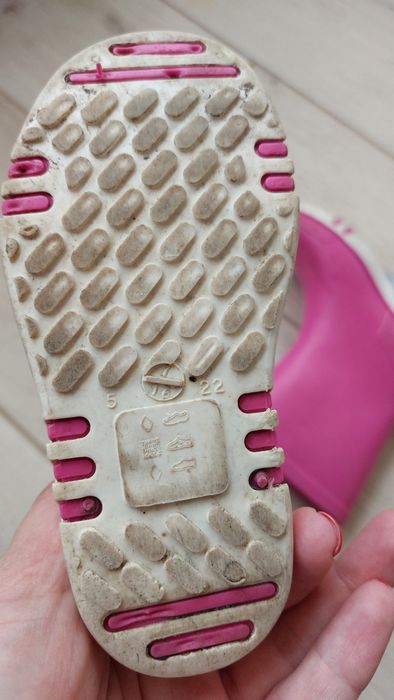 Чоботи /сапоги дитячі резинові рожеві 22 розмір