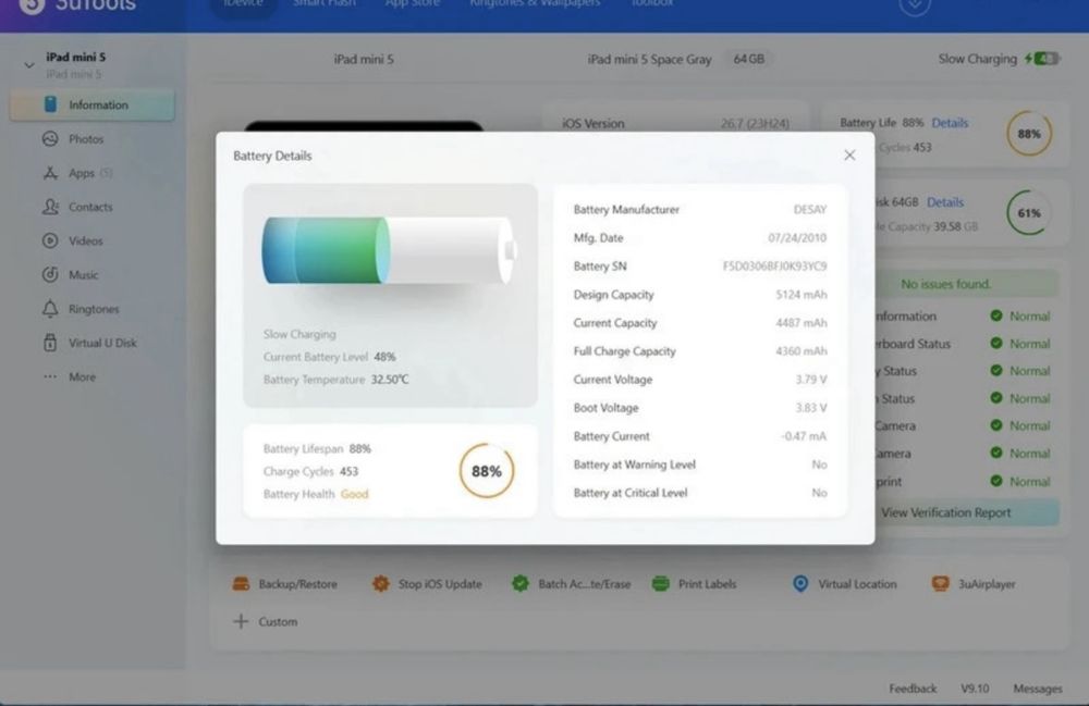 iPad mini 5 - com caixa - oferta capa em pele