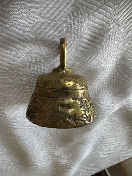 stary mosiezny dzwonek ozdobny - kolekcjonerski/ dekoracyjny