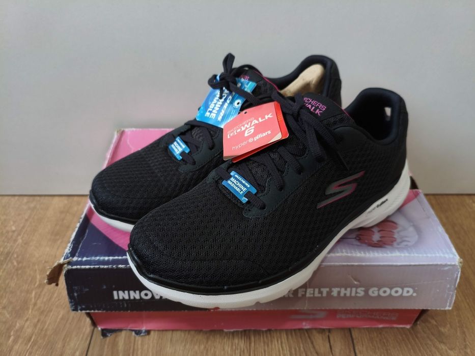 Buty Skechers Go Walk 6 Iconic Vision sneakersy damskie lekkie wygodne 41 28cm