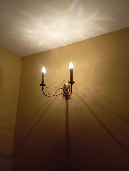 Złote, mosiężne kinkiety