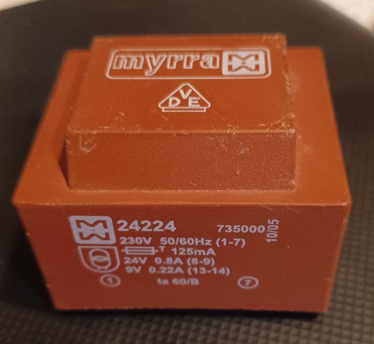 Transformator PCB 230V /24V/9V Myrra 24224, nowy
