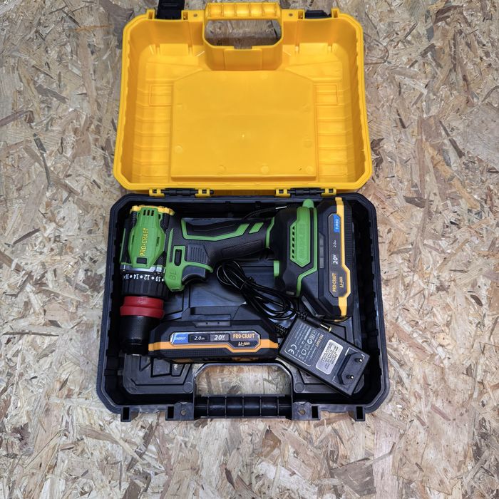 Шуруповерт аккумуляторний Procraft pa18pro DFR 2шт 2Ah аккумулятори