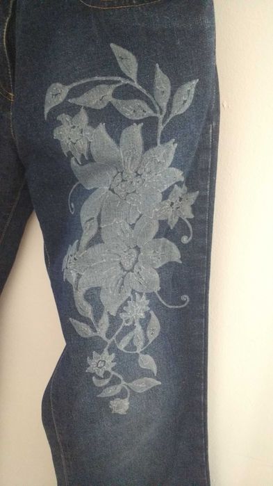 Calças Sisley com estampa de flores