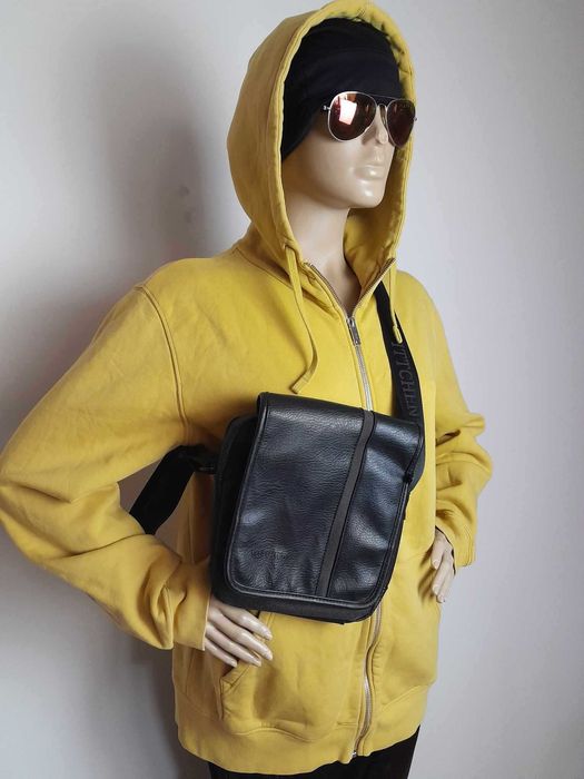 Musztardowa bluza męska z długim rękawem na suwak Armendangels L