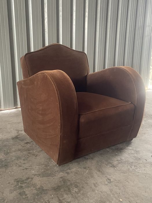 Poltrona retro castanha