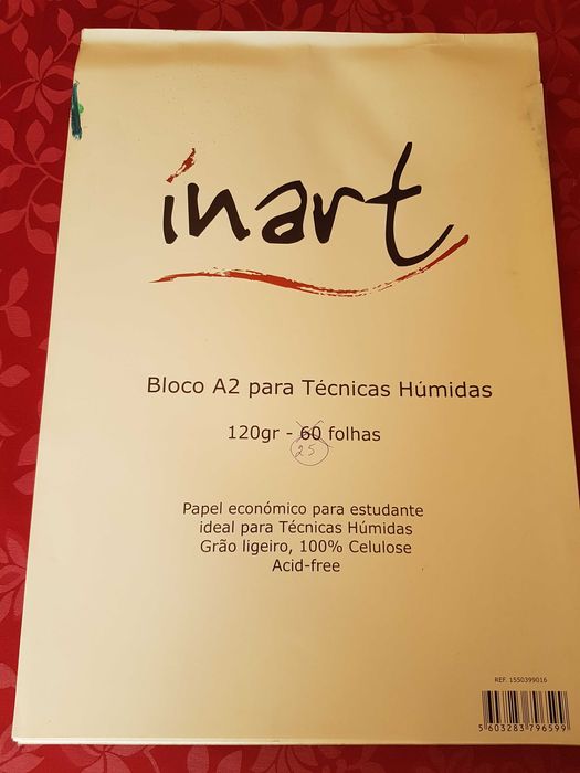 1 Bloco A2 para Desenho - Inart - 25 Folhas