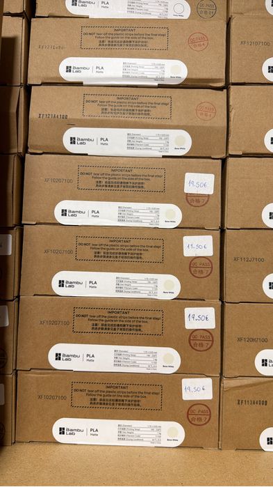 Filamentos PLA (BAMBU LAB)– várias cores