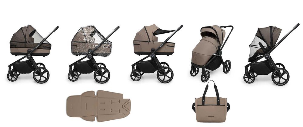 Muuvo Five 3w1 wózek uniwersalny+ fotelik samochodowy Cybex Cloud