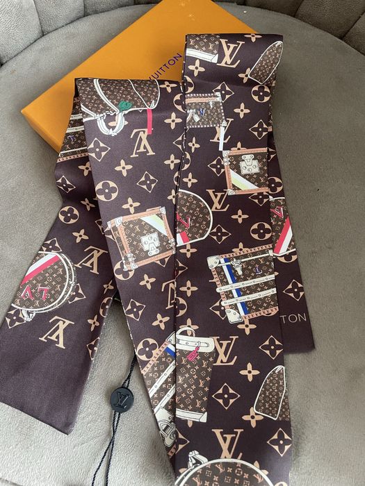 Apaszka twilly Louis Vuitton jedwab nowa monogram Lv