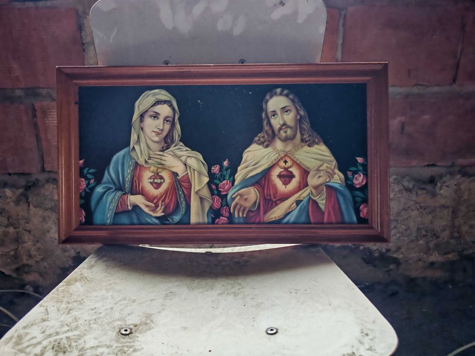 Quadro de Nossa Senhora com Jesus 52x28 cm