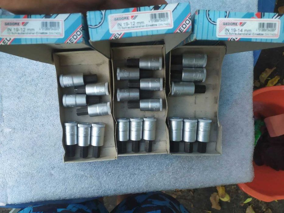 GEDORE IN‑19 (7‑8‑9‑10‑14 мм) – професійні головки 1/2″