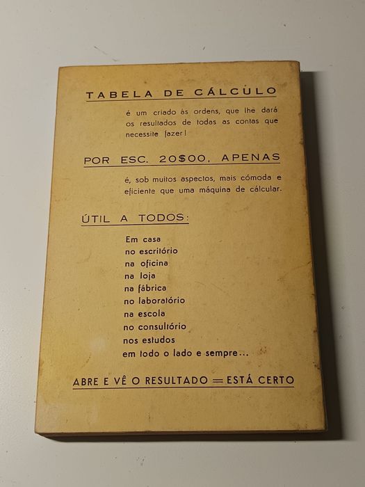 Tabela de cálculo