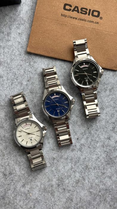 Годинник Casio MTP-1381 Silver/Blue DAY | наручные часы | Касио A159