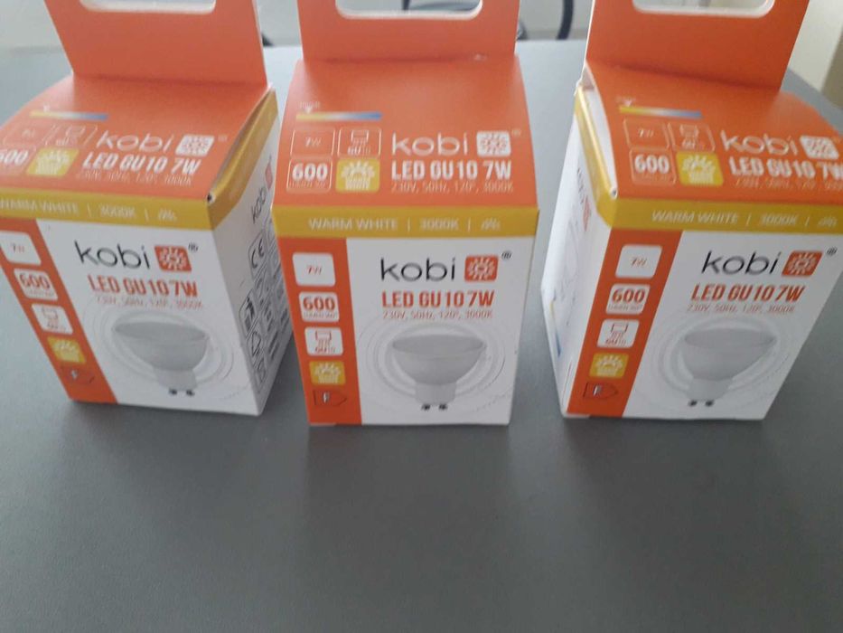 żarówki LED GU 10 7W nowe, komplet 3 szt.