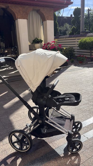 Cybex Priam 4.0 коляска 2 в 1 Off White шасі Chrome Black