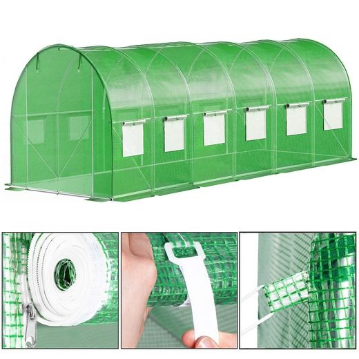 Szklarnia ogrodowa foliowa tunel UV4 140g/m2 6x3x2 m zielona