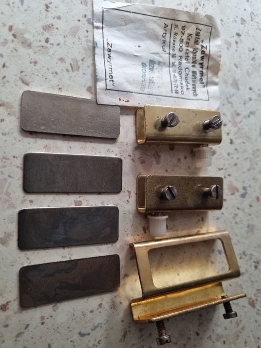 Uchwyty zawiasy do drzwi szklanych 2 sztuki