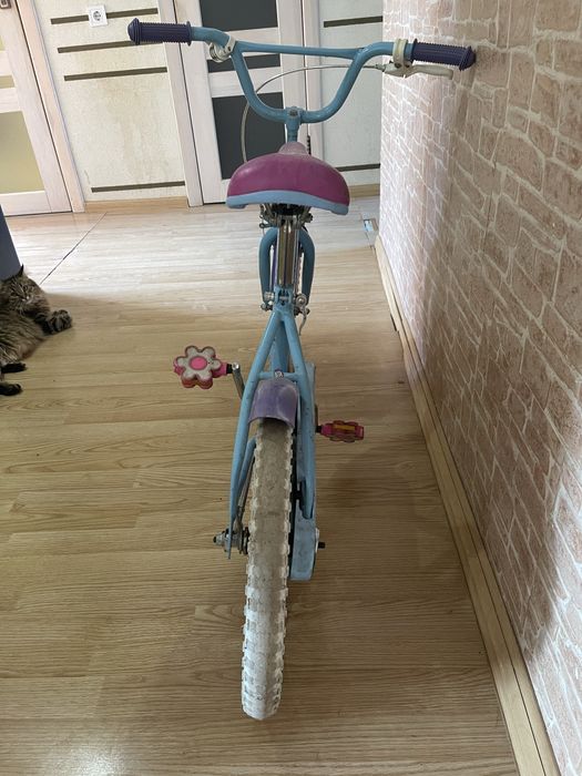 Детский велосипед для девочки с принтом по мотивам холодное сердце