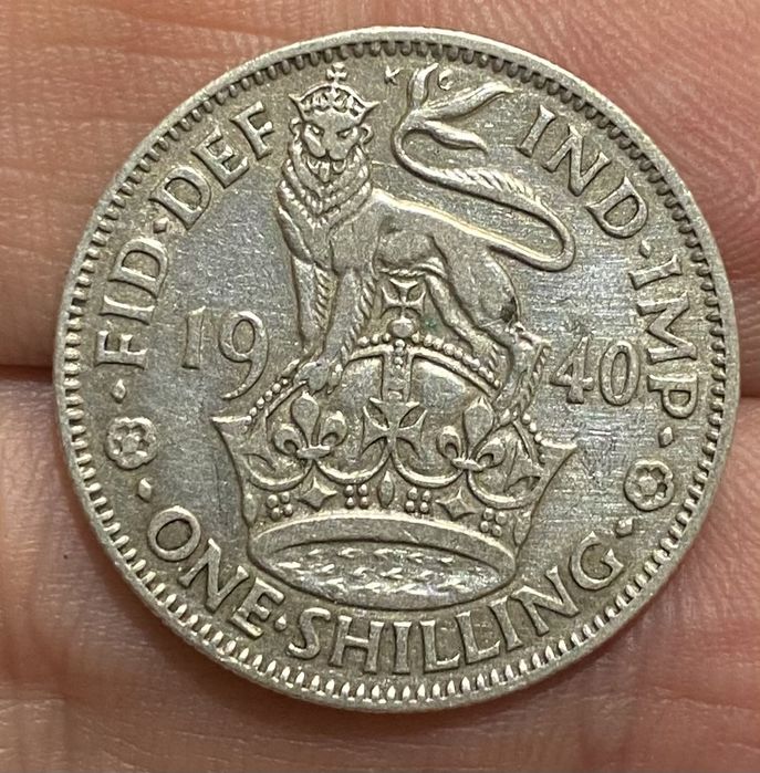 British Coin One Shilling 1940 Silver
