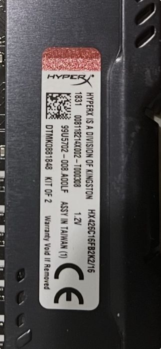 Оперативна пам’ять HyperX Fury Black DDR4 32 GB (4х8 GB) 2666 MHz