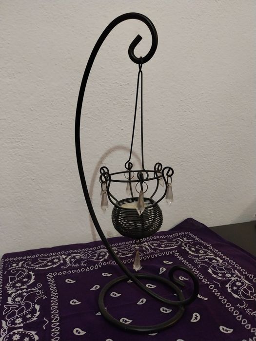 Porta vela em metal
