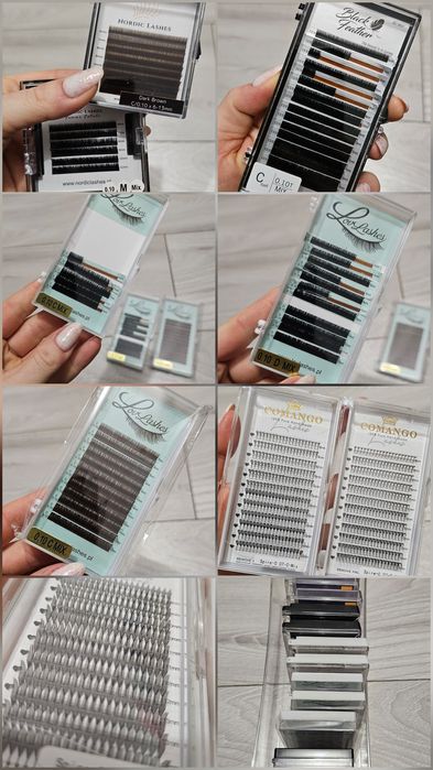 Zestaw do stylizacji rzęs metodą uv komplet