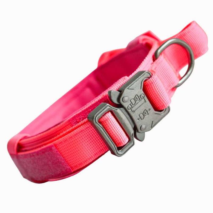 Нашийник для собак міцний тактичний з ручкою та металевою застібкою