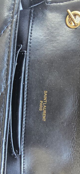 Saint Laurent Paris mala preta em pele