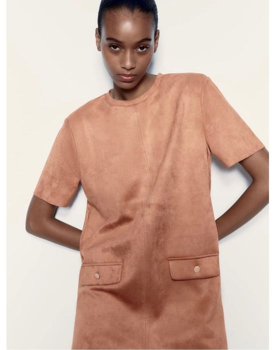 Нова сукня zara з штучної замші.