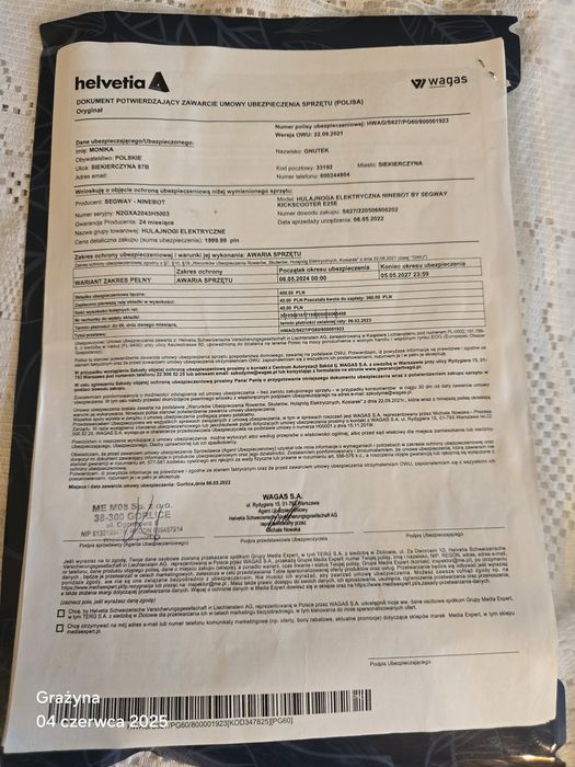 Hulajnoga elektryczna Ninebot by Segway  E25E na gwarancji