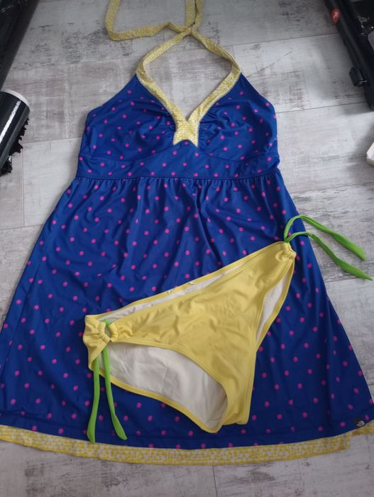 Oryginalny strój kąpielowy tankini sukienka z bikini majtki the north