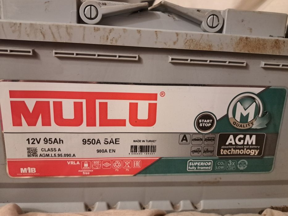Акумулятор AGM (або гелевий) MUTLU,12v, 95Ah,950A, start stop.