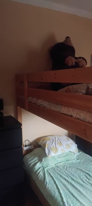 Vendo beliche de madeira com colchão