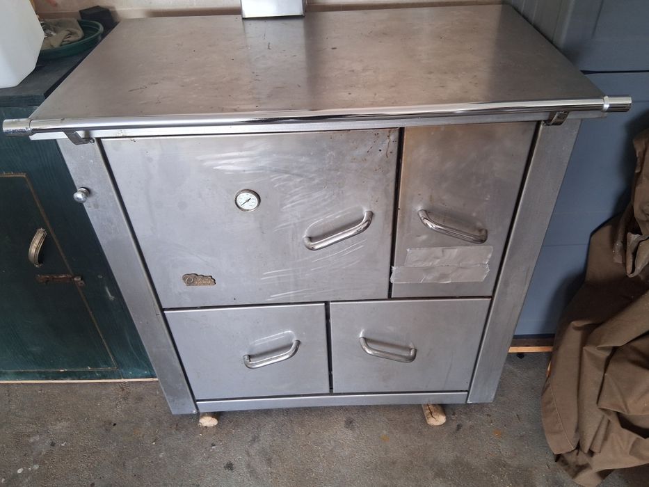 Fogão/forno  a lenha inox