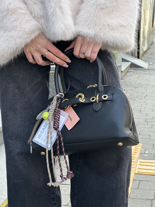 Сумка жіноча Miu Miu Aventure Nappa Leather Top-Handle Bag Black